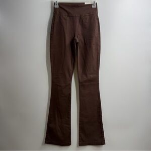 American Eagle Pull On Kick Boot Pants Womens XXS Brown Next Level Stretch NWT